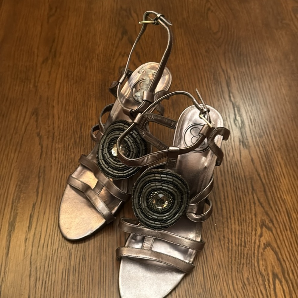 Jessica Simpson gray graphite heels 8 1/2